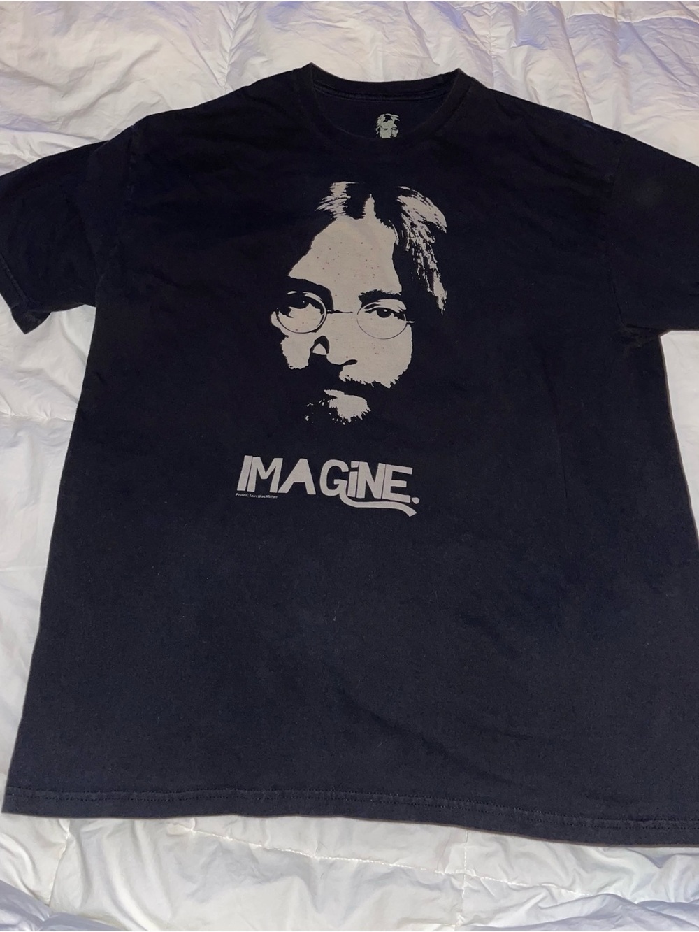John Lennon Black Short-Sleeve Tee shirt